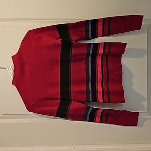 INC Magenta Mock-neck Knit Long Sleeve Pullover Sweater (Medium)